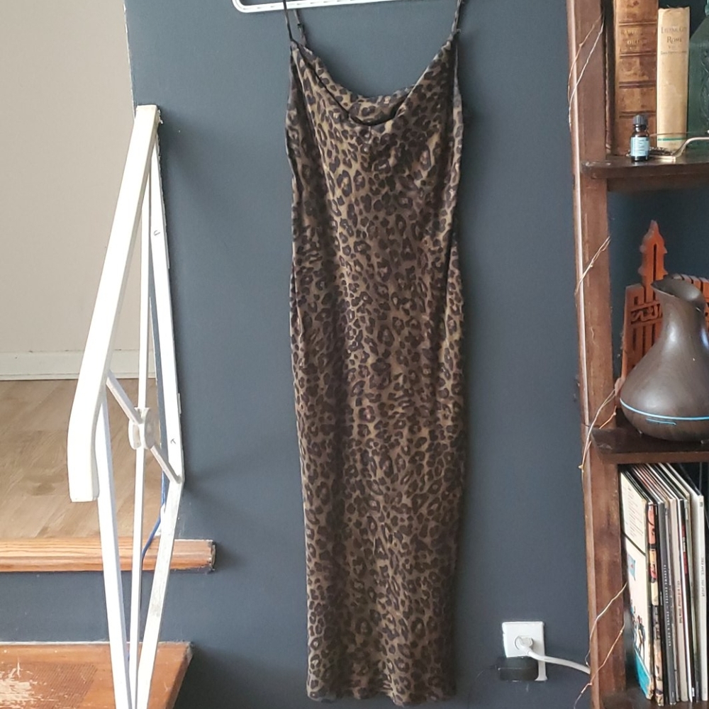 Zara Leopard Print Slip Dress